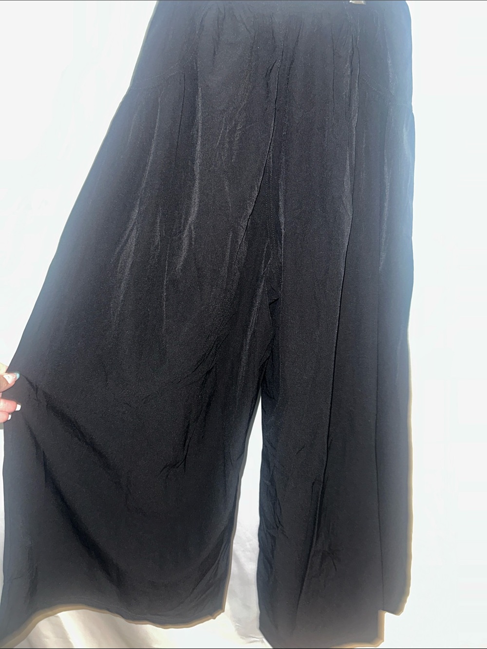 Black Wide-Leg Drawstring Pant - Picture 5 of 7